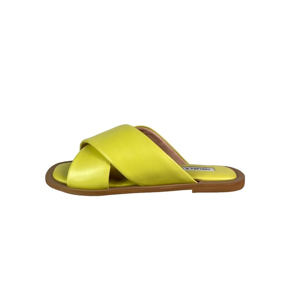 CHELSEA & VIOLET JACEY Leather Strappy Cross Band Sandals - Picture 1 of 9